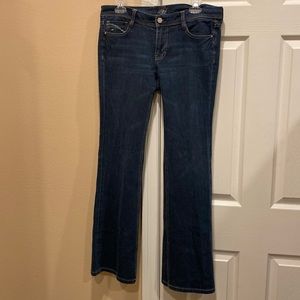White House Black Market Noir Limited Edition boot cut jeans w/ embellishments